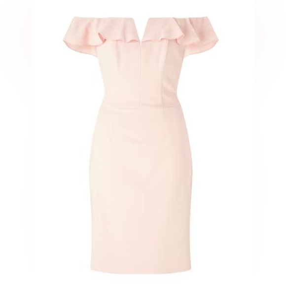 Miss Selfridge Pink/Cream Colored Women’s Size 4 Dress Preloved - Picture 2 of 12